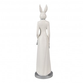 26PR4041 Figurine Lapin 41 cm Blanc Polyrésine Décoration de Pâques