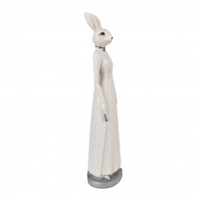 26PR4041 Statuetta Coniglio 41 cm Bianco Poliresina Decorazione di Pasqua