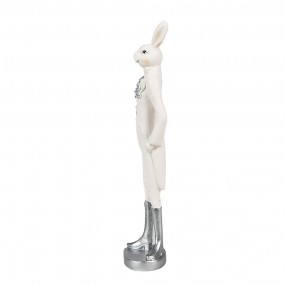 26PR4042 Figur Kaninchen 28 cm Weiß Polyresin Osterdekoration