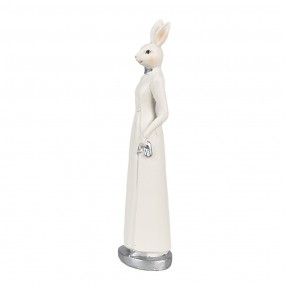 26PR4045 Figur Kaninchen 20 cm Weiß Polyresin Osterdekoration