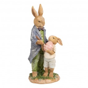26PR4094 Figurine Rabbit 21 cm Brown Polyresin Easter Decoration