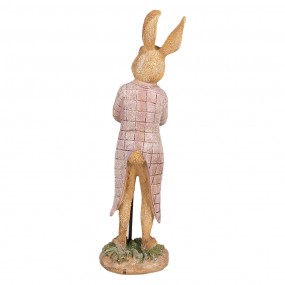 26PR4097 Statuetta Coniglio 21 cm Marrone Poliresina Decorazione di Pasqua