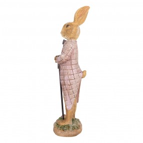 26PR4097 Statuetta Coniglio 21 cm Marrone Poliresina Decorazione di Pasqua