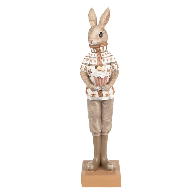 6PR5000 Figurine Rabbit 28 cm Brown Beige Polyresin