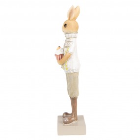26PR5001 Figur Kaninchen 28 cm Braun Grün Polyresin