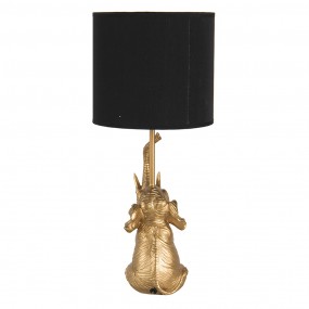 26LMC0038 Lampada da tavolo Elefante Ø 20x46 cm  Color oro Nero Plastica Lampada da scrivania