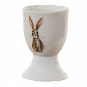 2REBEI Egg Cup 40 ml Beige Brown Porcelain Rabbit Egg Holder