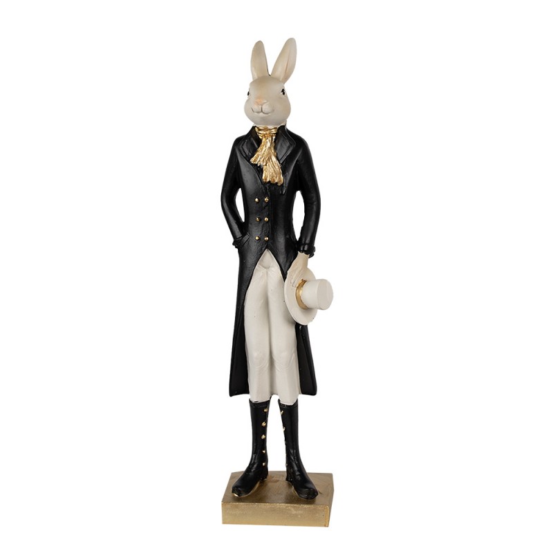 6PR4004 Figurine Rabbit 34 cm Beige Black Polyresin Easter Decoration