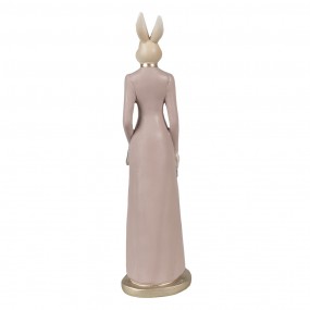 26PR4007 Figurine Rabbit 28 cm Beige Pink Polyresin Easter Decoration