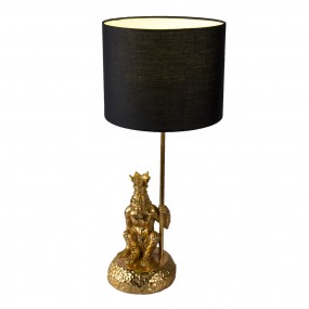 26LMC0048 Desk Lamp Monkey Ø 23x45 cm  Gold colored Black Plastic Table Lamp