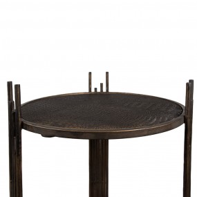 25Y1154 Side Table 42x41x89 cm Brown Iron Round Coffee Table