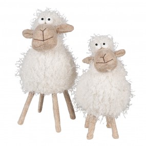 265273 Beeld Schaap 25 cm Wit Kunststof