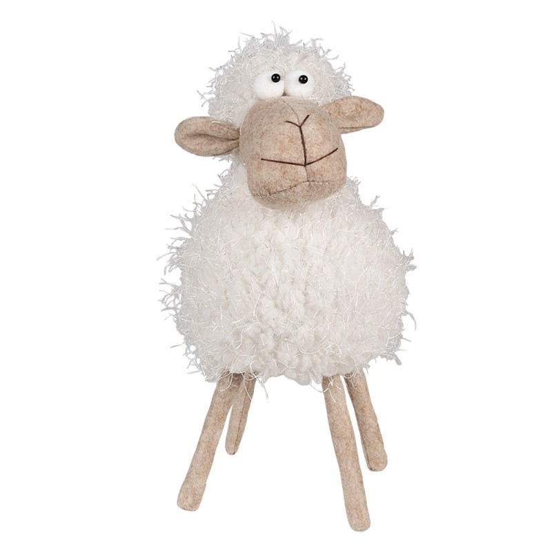 65274 Beeld Schaap 30 cm Wit Kunststof