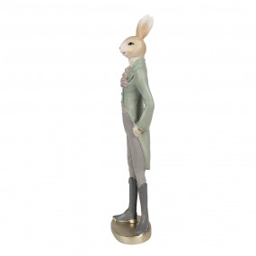 26PR4010 Figur Kaninchen 40 cm Beige Grün Polyresin Osterdekoration