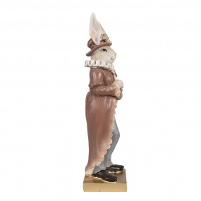 26PR4128 Statuetta Coniglio 30 cm Beige Marrone  Poliresina Decorazione di Pasqua