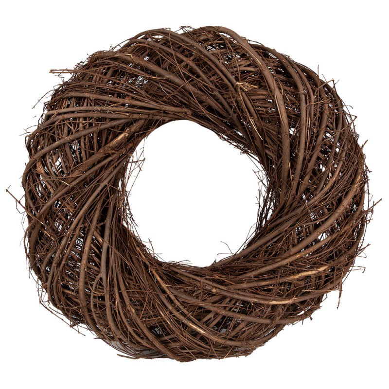 6RO0601 Wreath Ø 45 cm Brown Wood