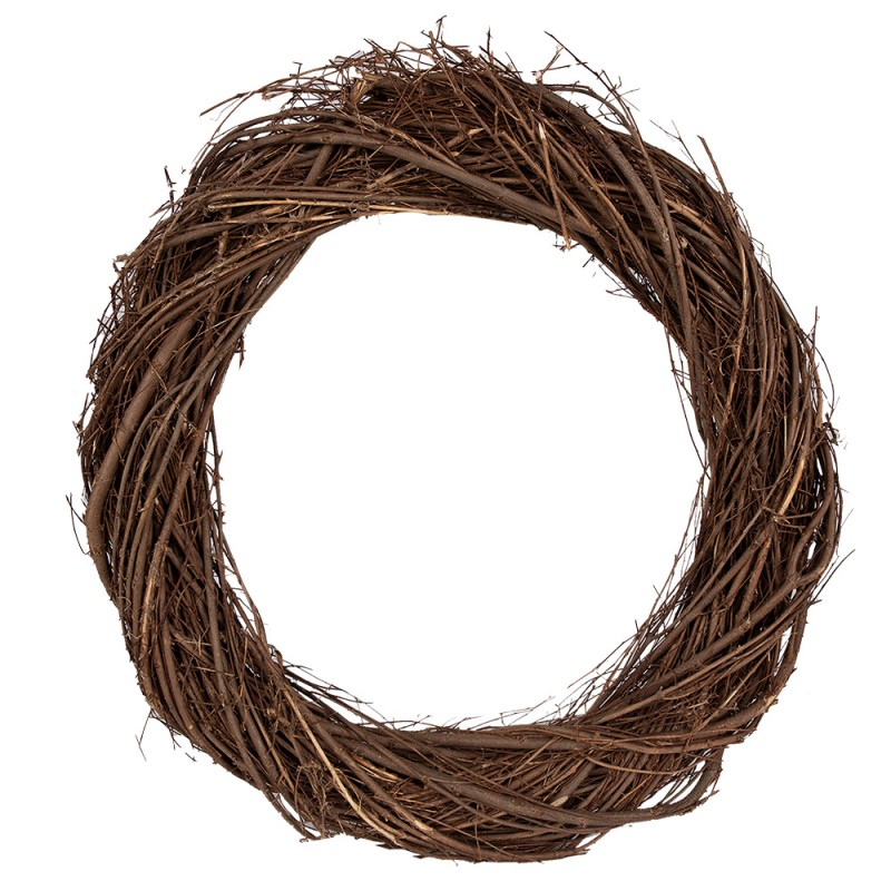 6RO0602XL Wreath Ø 45 cm Brown Wood
