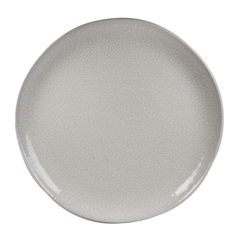 6CEDP0101 Breakfast Plate Ø 20 cm Grey Ceramic Plate