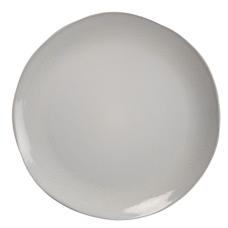 6CEFP0101 Dinner Plate Ø 28 cm Grey Ceramic Round Dining Plate