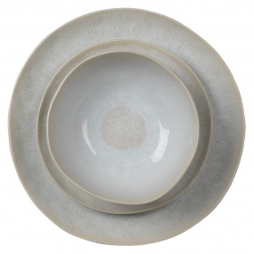 26CEFP0101 Dinner Plate Ø 28 cm Grey Ceramic Round Dining Plate