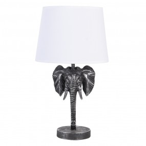 26LMC0052 Lampe de table Éléphant 23x23x41 cm  Noir Blanc Plastique Lampe de bureau