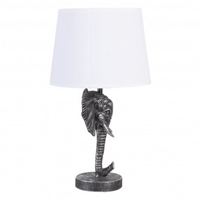 26LMC0052 Lampada da tavolo Elefante 23x23x41 cm  Nero Bianco  Plastica Lampada da scrivania