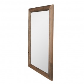 252S307 Mirror 38x58 cm Brown Wood Glass Rectangle Wall Mirror