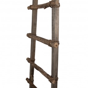 25H0687 Towel Holder 140 cm Brown Wood Decorative Ladder