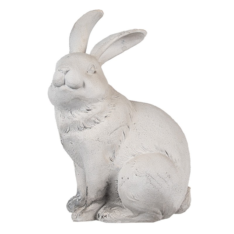6PR5052 Statuetta Coniglio 21 cm Beige Poliresina Decorazione di Pasqua