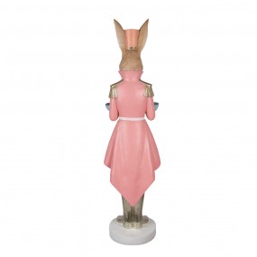 25MG0025 Statuetta Coniglio 124 cm Marrone Rosa  Materiale ceramico Decorazione di Pasqua