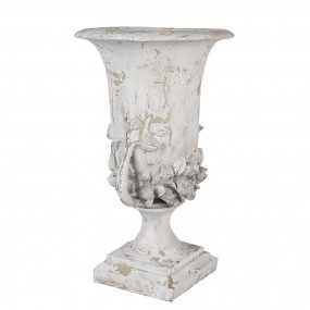 26PR5057 Blumentopf 46 cm Beige Polyresin Dekoration Vase