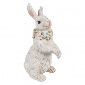 26PR4092 Figurine Rabbit 20 cm White Polyresin Easter Decoration