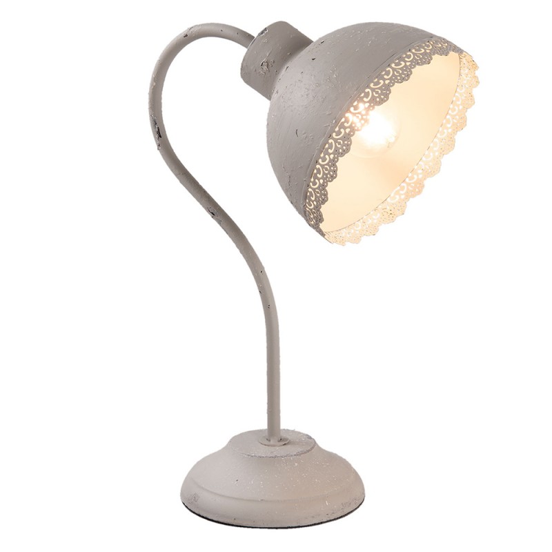 6LMP553G Lampe de bureau 15x25x35 cm  Gris Fer Plastique Rond Lampe de table