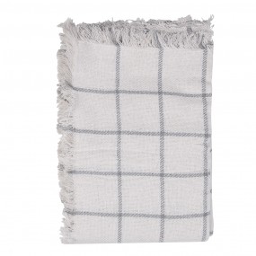 2KT060.137 Tagesdecke 125x150 cm Weiß Grau Baumwolle Streifen Decke