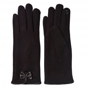 2JZGL0046 Winter Gloves 8x24 cm Brown Cotton Polyester