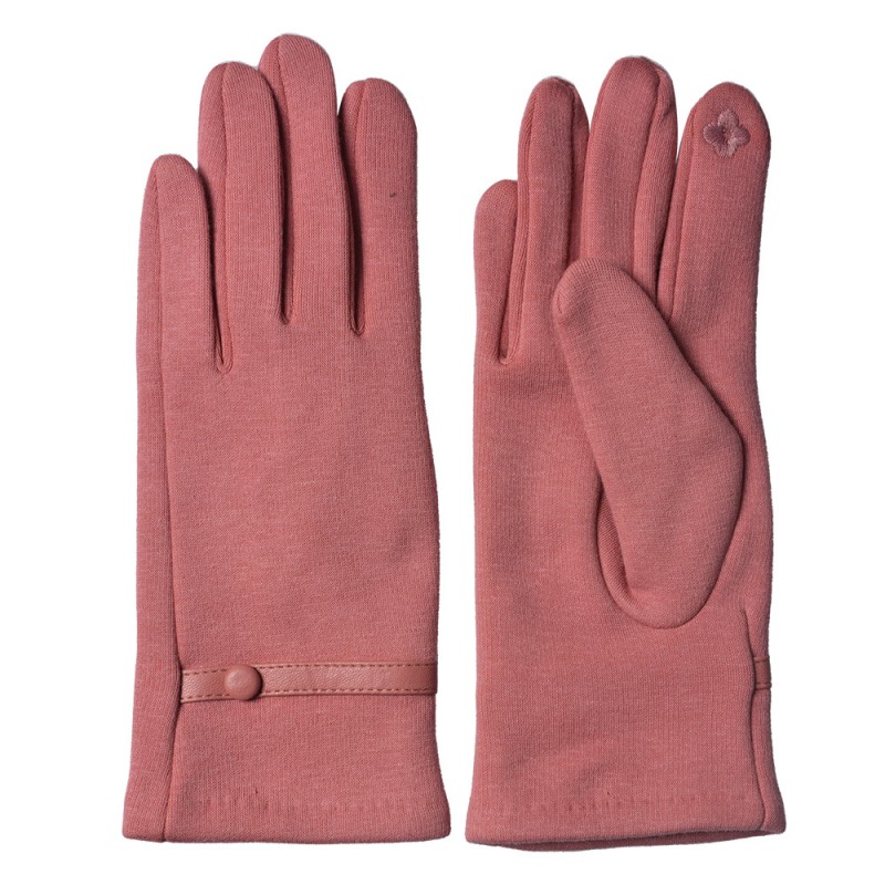 JZGL0047P Handschoenen Winter  8x24 cm Roze Katoen Polyester