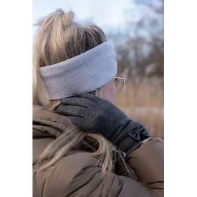 2JZHE0013G Headband for Women 10x22 cm Grey Synthetic