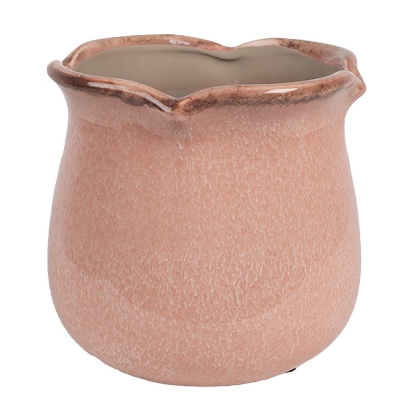 6CE1714P Indoor Planter Ø 16x15 cm Pink Ceramic Flower Pot