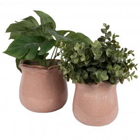 26CE1714P Indoor Planter Ø 16x15 cm Pink Ceramic Flower Pot