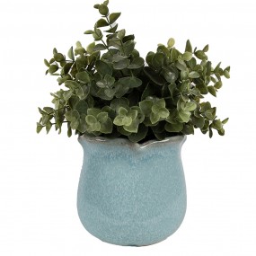26CE1715BL Pot de fleurs d'intérieur Ø 12x12 cm Bleu Céramique Pot de fleur