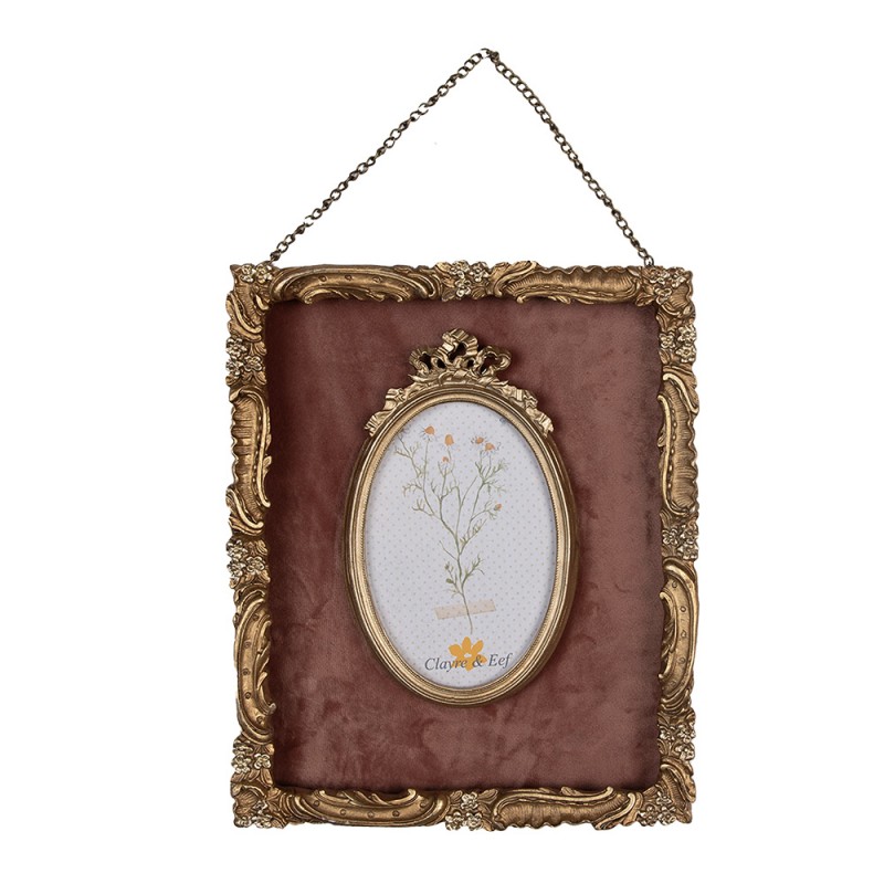 2F1052 Photo Frame 10x15 cm Gold colored Plastic Glass Rectangle Picture Frame