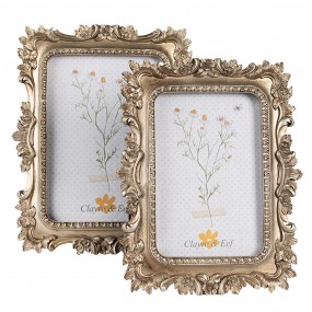 22F1071 Photo Frame 10x15 cm Gold colored Plastic Glass Rectangle Picture Frame