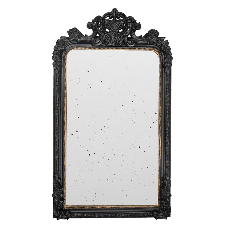 52S154 Mirror 90x158 cm Black Gold colored Wood Rectangle Large Mirror