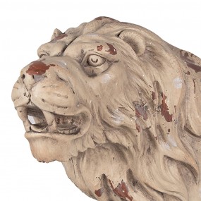 25MG0029 Figurine décorative Lion 55x23x40 cm Beige Marron Matériau céramique
