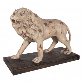 25MG0029 Figurine décorative Lion 55x23x40 cm Beige Marron Matériau céramique