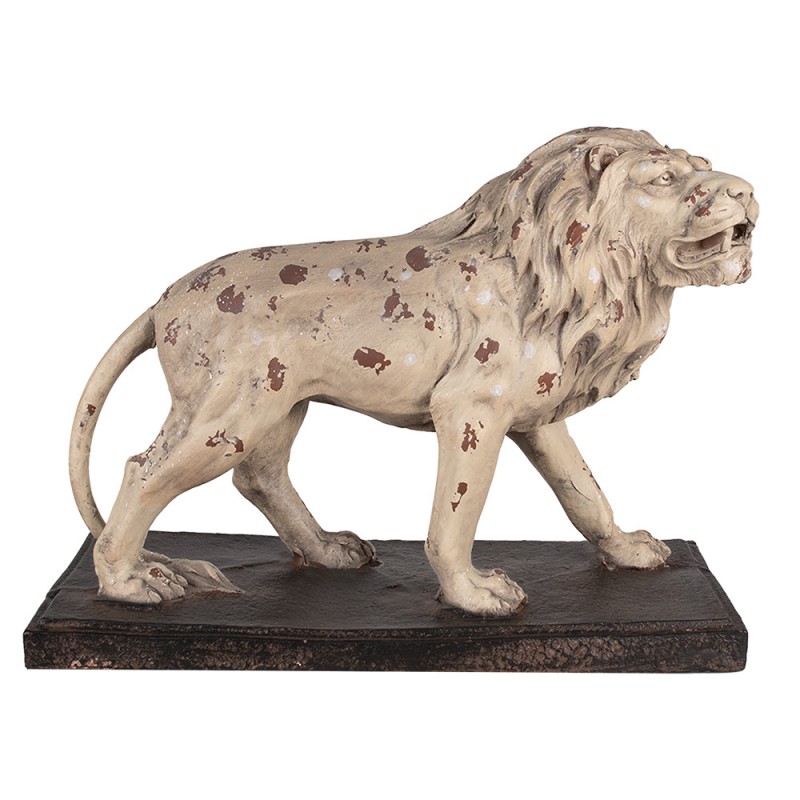 5MG0030 Figurine décorative Lion 55x23x40 cm Beige Marron Matériau céramique