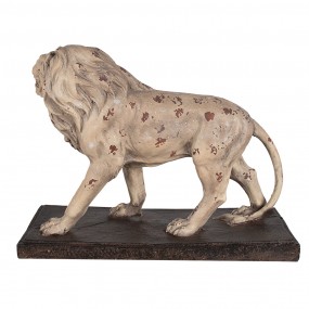 25MG0030 Figurine décorative Lion 55x23x40 cm Beige Marron Matériau céramique