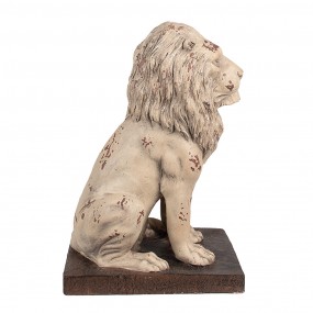 26MG0043 Decorative Figurine Lion 30x23x45 cm Beige Brown Ceramic material