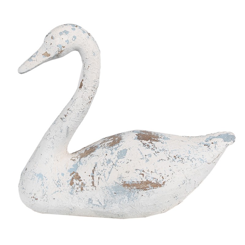 6PR5056 Decorative Figurine Swan 33x16x28 cm White Brown Polyresin