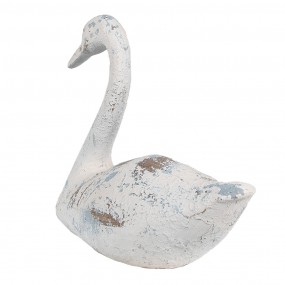 26PR5056 Decorative Figurine Swan 33x16x28 cm White Brown Polyresin